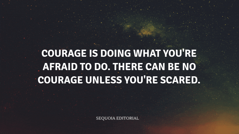 Courage is doing what you